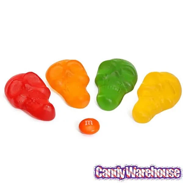 Assorted Colors Gummy Skulls: 5LB Bag - Image 2