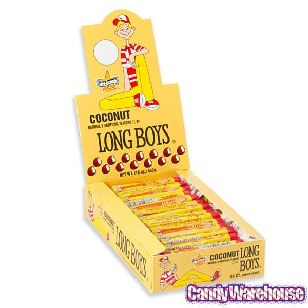 Atkinson Coconut Long Boys Candy: 48-Piece Display - Image 3