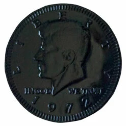 Black Foiled Milk Chocolate Coins: 1LB Bag