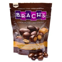 Brach's Milk & Dark Chocolate Caramel & Nut Mix Candy: 8-Ounce Bag