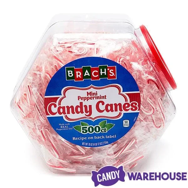 Brach's Peppermint Mini Candy Canes: 500-Piece Tub - Image 2