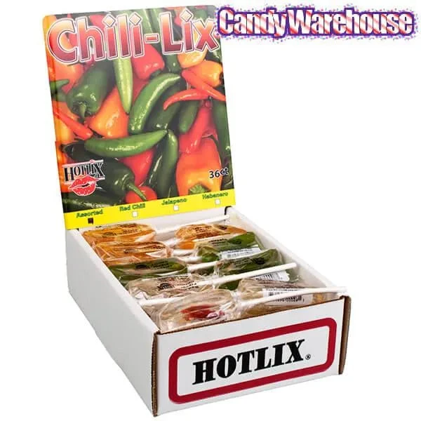 Chili Lix Pepper Shaped Lollipops: 36-Piece Box - Image 2