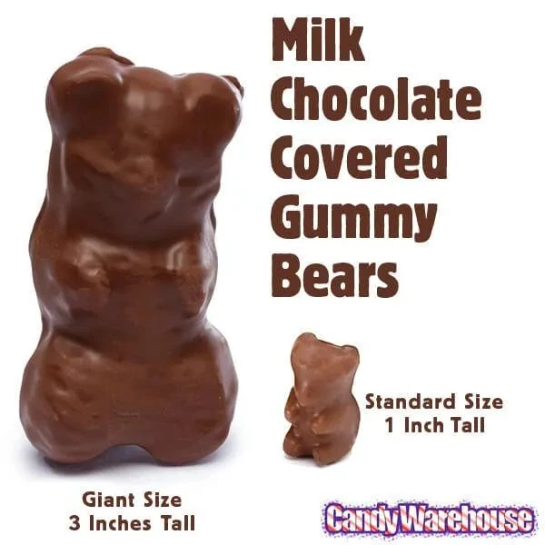 Chocolate Covered Jumbo Gummy Bears: 5LB Box - Image 2