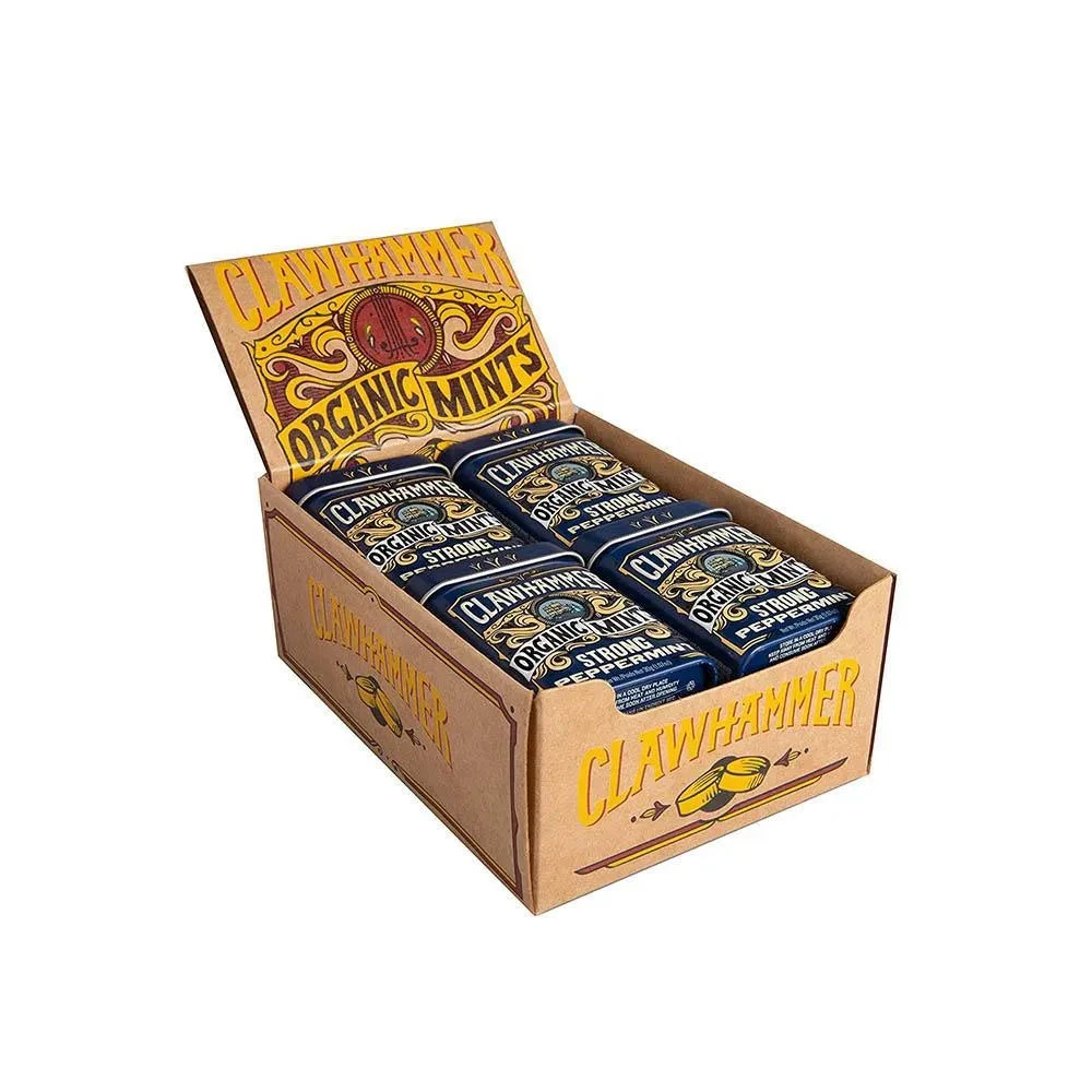 Clawhammer Organic Mint Tins - Strong Peppermint: 12-Piece Box - Image 2