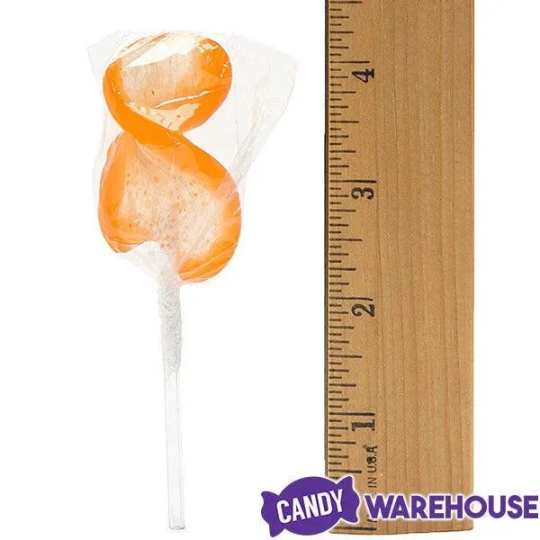 CurlyCutes Petite Crystal Ribbon Pops - Orange: 20-Piece Jar - Image 4