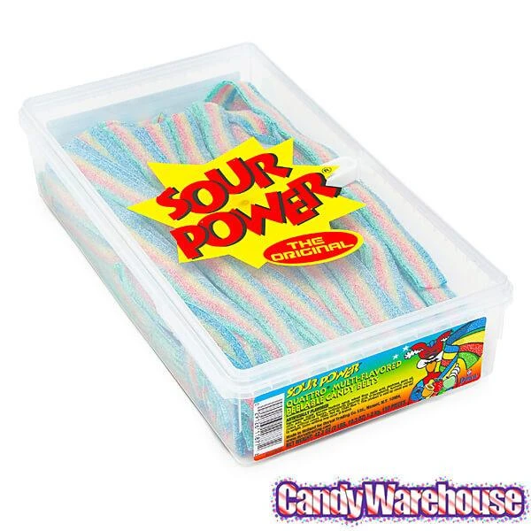 Dorval Sour Power Belts Candy - Quattro: 150-Piece Tub - Image 2