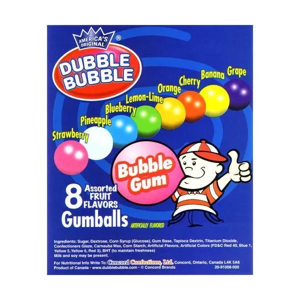 Dubble Bubble Assorted Colors 1/2-Inch Gumballs: 53-Ounce Bag - Image 3