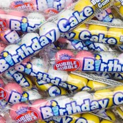 Dubble Bubble Birthday Cake Bubblegum 8-Ball Tube Packs: 24-Piece Box