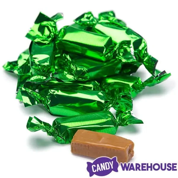 Foiled Caramel Candy - Green: 180-Piece Bag - Image 3