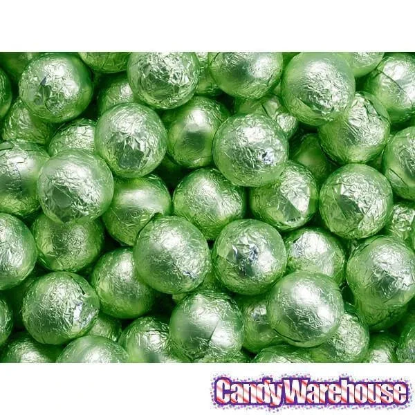 Foiled Milk Chocolate Balls - Leaf Green: 2LB Bag - Image 2