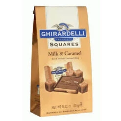 Ghirardelli Milk Chocolate Squares With Caramel Filling 5-Ounce Bags: 6-Piece Box