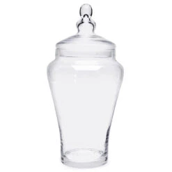 Glass Candy Jar With Lid: 18-Inch