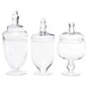 Glass Candy Jars With Lids - 6-Inch: 3-Piece Set