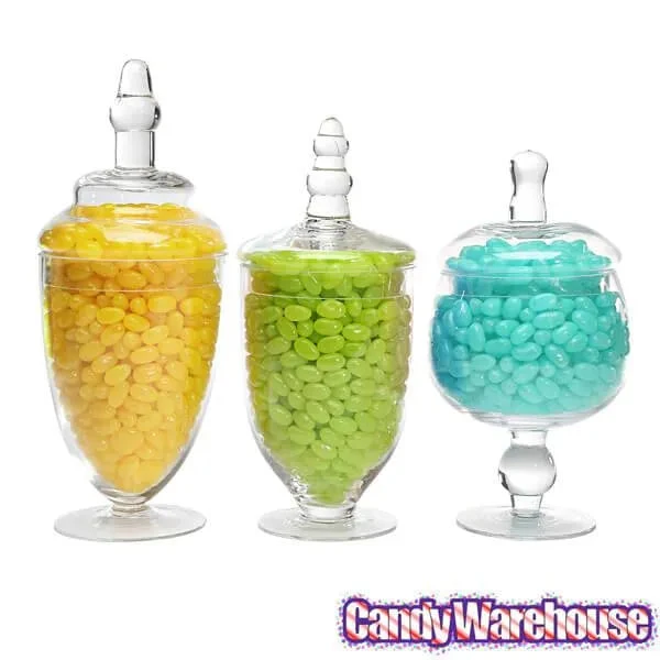 Glass Candy Jars With Lids - 6-Inch: 3-Piece Set - Image 2