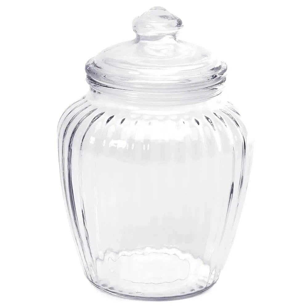 Glass Optic 60-Ounce Candy Jar With Glass Lid