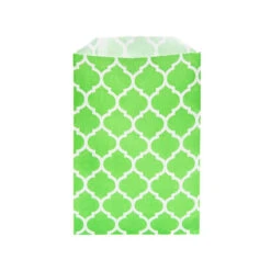 Green Casablanca Pattern Candy Bags: 25-Piece Pack