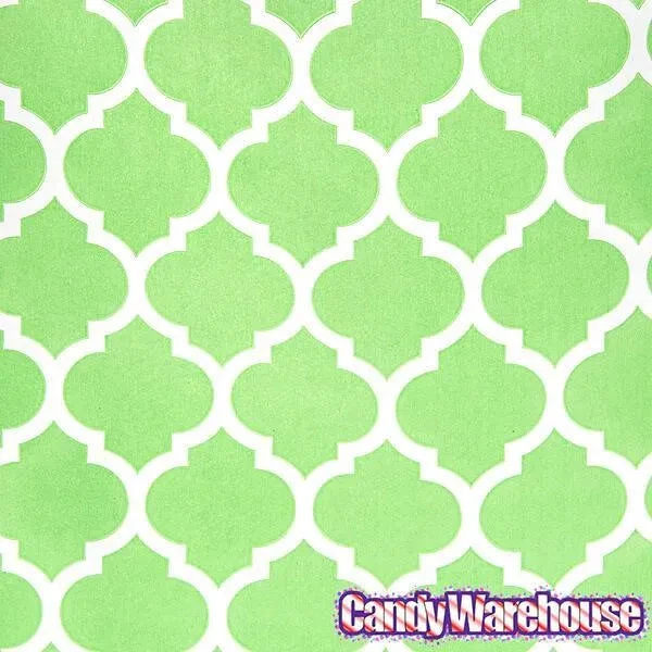 Green Casablanca Pattern Candy Bags: 25-Piece Pack - Image 2