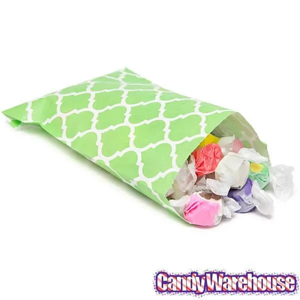 Green Casablanca Pattern Candy Bags: 25-Piece Pack - Image 3