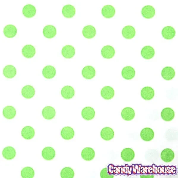 Green Polka Dot Candy Bags: 25-Piece Pack - Image 3