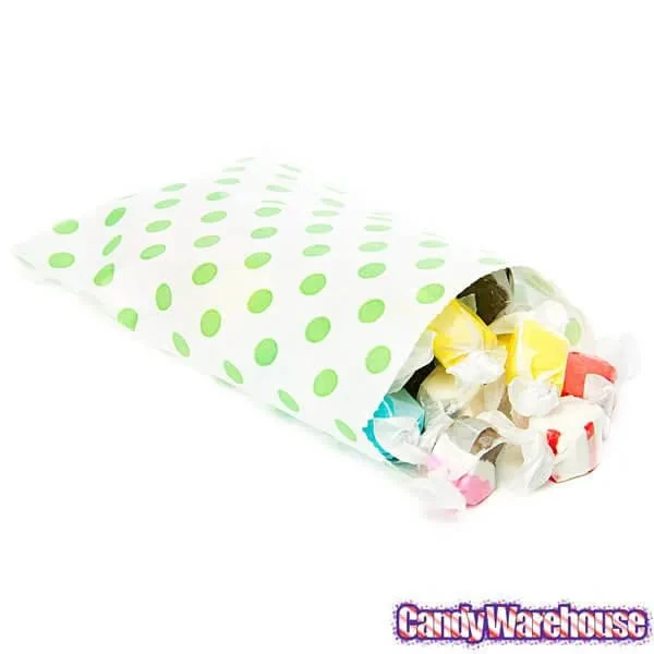 Green Polka Dot Candy Bags: 25-Piece Pack - Image 4