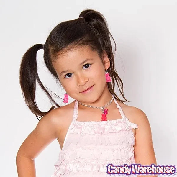 Gummy Bear Earrings - Pink - Image 3