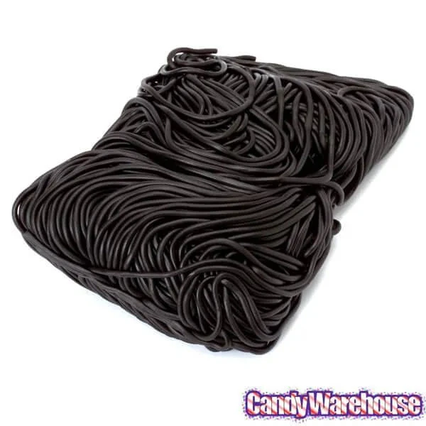 Gustaf's Black Licorice Laces Candy: 2LB Bag - Image 2
