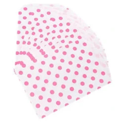 Hot Pink Polka Dot Candy Bags: 25-Piece Pack
