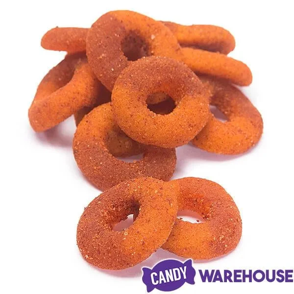 Jovy Crazy Gummy Rings Chamoy Candy - Peach: 5LB Bag - Image 3