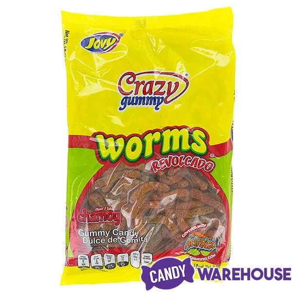 Jovy Crazy Gummy Worms Revolcado Chamoy Candy: 5LB Bag - Image 2