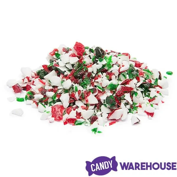 King Leo Crushed Peppermint Candy Cane Bits In Red, Green, And White: 5LB Bag - Image 4