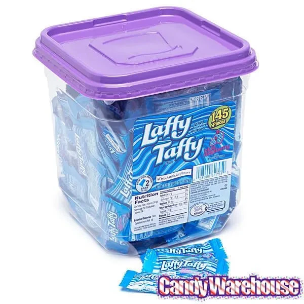 Laffy Taffy Candy - Blue Raspberry: 145-Piece Tub - Image 3