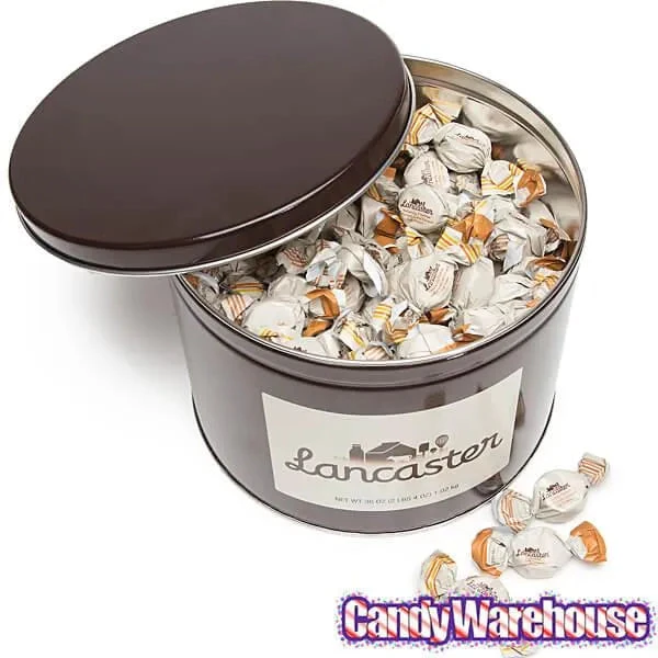 Lancaster Soft Cremes - Caramel, Vanilla, And Butterscotch - Caramel Candy: 2.5LB Gift Tin - Image 2