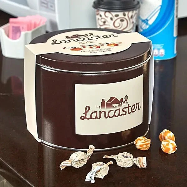 Lancaster Soft Cremes - Caramel, Vanilla, And Butterscotch - Caramel Candy: 2.5LB Gift Tin - Image 3