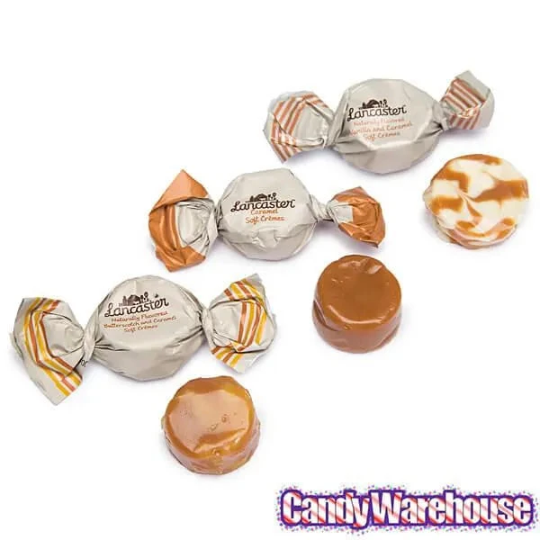 Lancaster Soft Cremes - Caramel, Vanilla, And Butterscotch - Caramel Candy: 2.5LB Gift Tin - Image 7