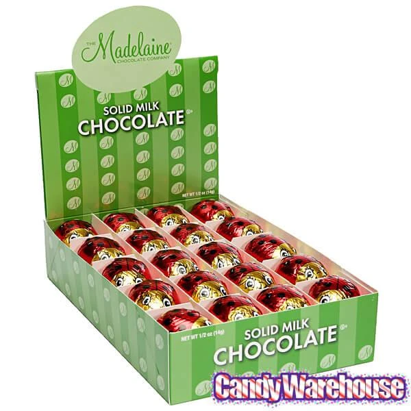 Madelaine Foiled Milk Chocolate Lady Bugs: 60-Piece Display - Image 2