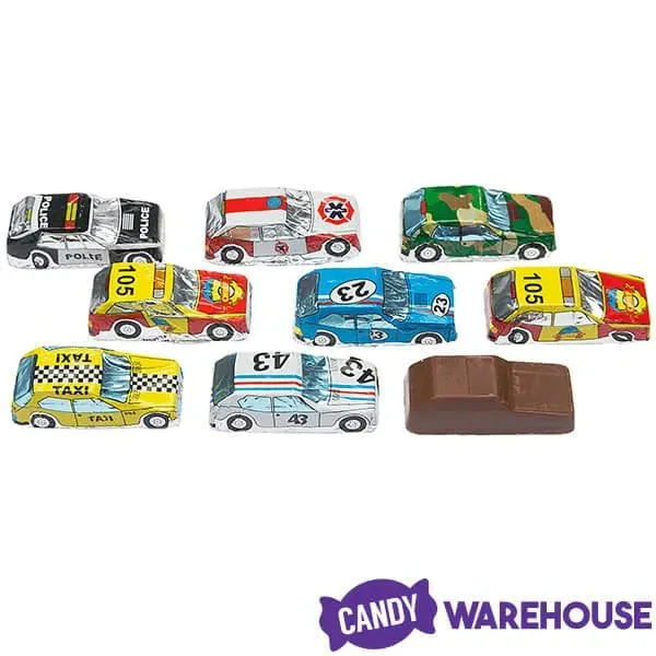 Madelaine Foiled Milk Chocolate Mini Cars: 100-Piece Display - Image 3
