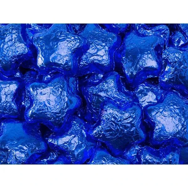 Madelaine Foiled Milk Chocolate Stars - Blue: 5LB Bag - Image 3