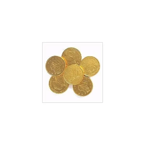 Madelaine Gold Foiled Milk Chocolate Coins - Large: 5LB Bag - Image 4