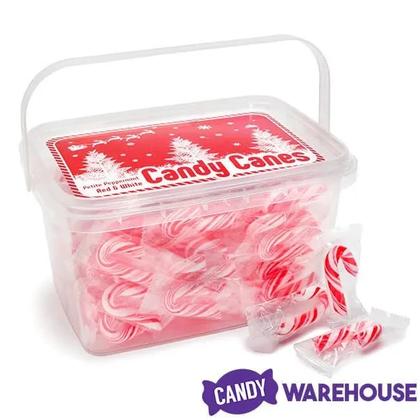 Mini Candy Canes - Red And White: 100-Piece Tub - Image 5