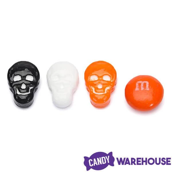 Orange, Black & White Candy Skulls: 5LB Bag - Image 2