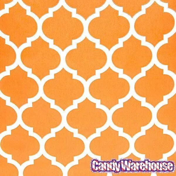 Orange Casablanca Pattern Candy Bags: 25-Piece Pack - Image 3
