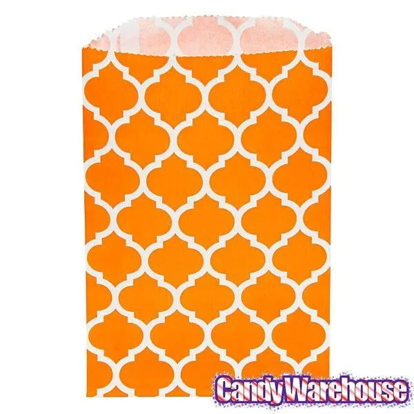 Orange Casablanca Pattern Candy Bags: 25-Piece Pack - Image 4