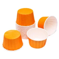 Paper 4-Ounce Candy Cups - Orange: 25-Piece Pack