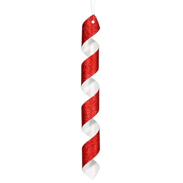 Red Candy Spiral Ornament: 22 Inch