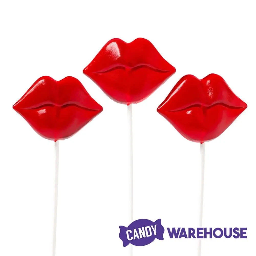 Red Hot Lips Lollipops: 12-Piece Bag - Image 2