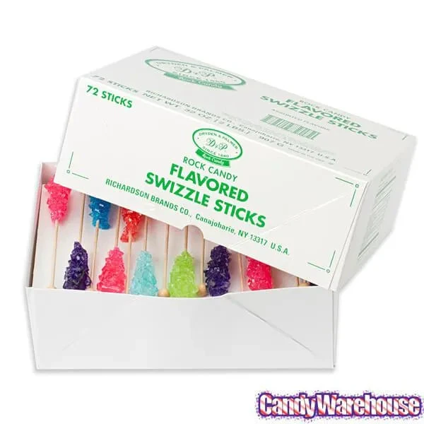 Rock Candy Swizzle Sticks - Assorted Colors - Unwrapped: 72-Piece Box - Image 2