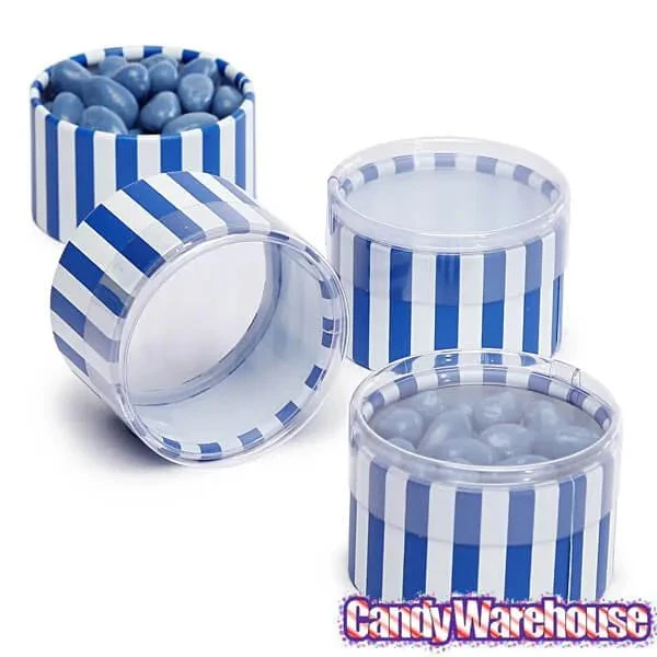 Royal Blue Plastic Cylinder Favor Boxes - 3-Ounce: 6-Piece Set - Image 2