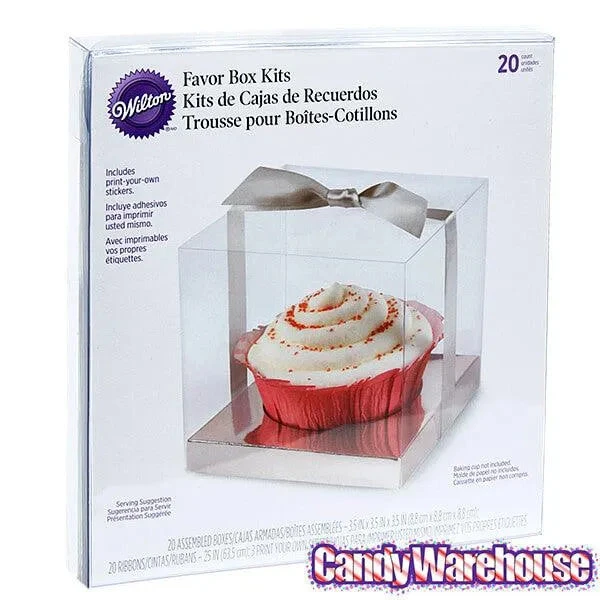 Wilton Silver Clear Favor Box Kits: 20-Piece Set - Image 4