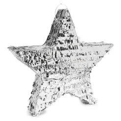 Silver Foil Star Pinata