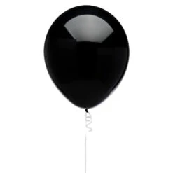 Solid Color 16-Inch Fashion Balloons - Onyx Black: 5-Piece Set